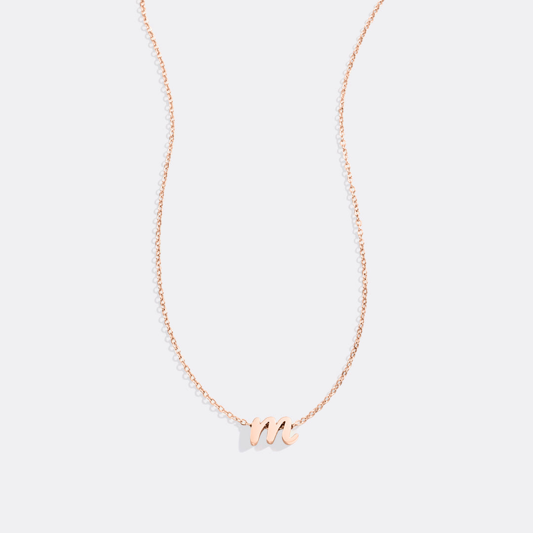 Mint & Lily Tiny Script Initial Necklace