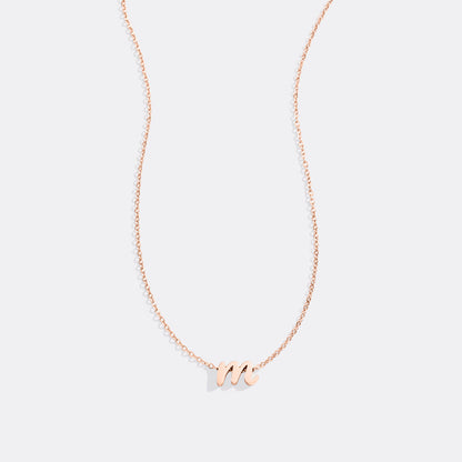Mint & Lily Tiny Script Initial Necklace