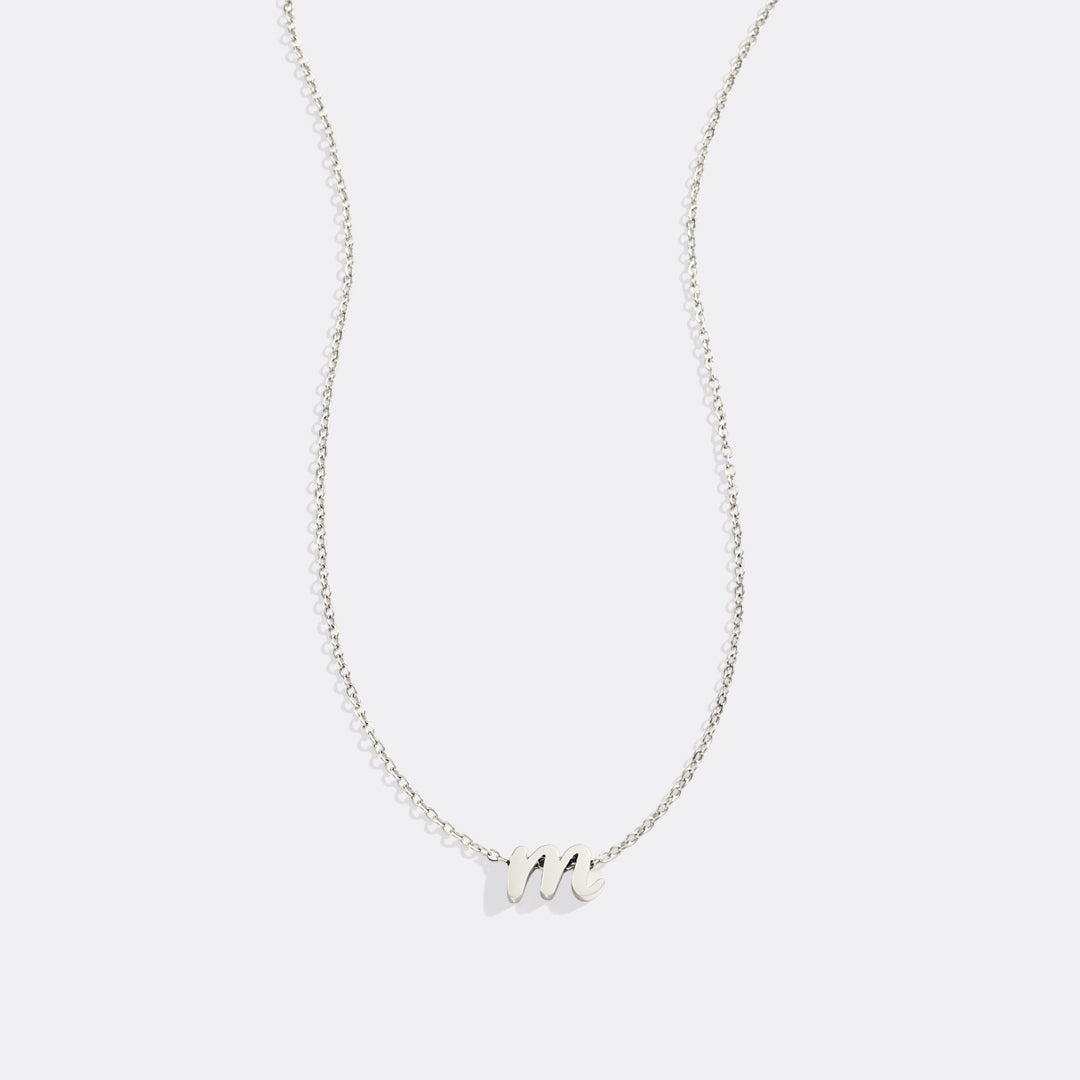 Mint & Lily Tiny Script Initial Necklace