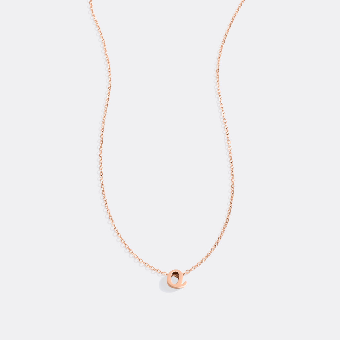Mint & Lily Tiny Script Initial Necklace
