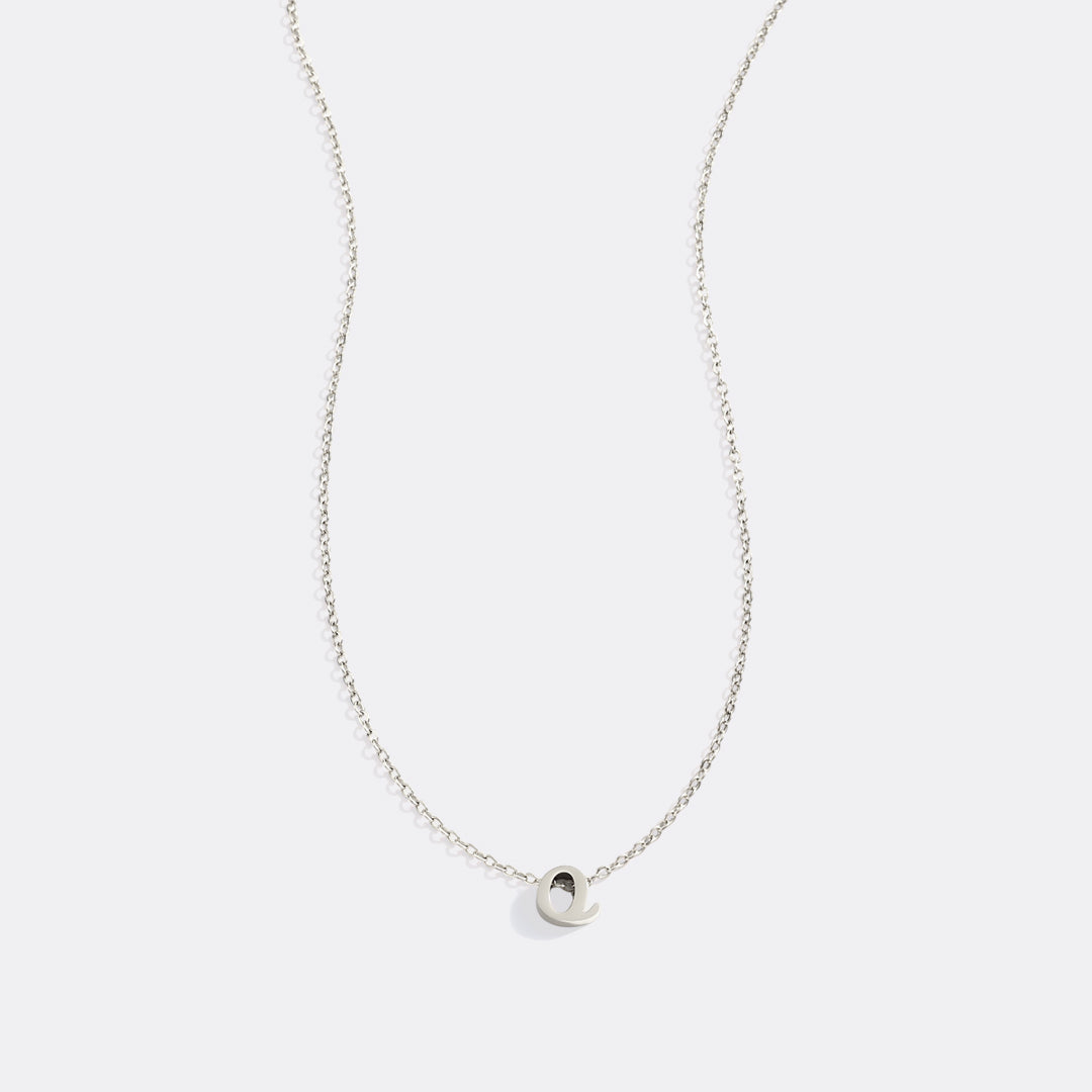 Mint & Lily Tiny Script Initial Necklace