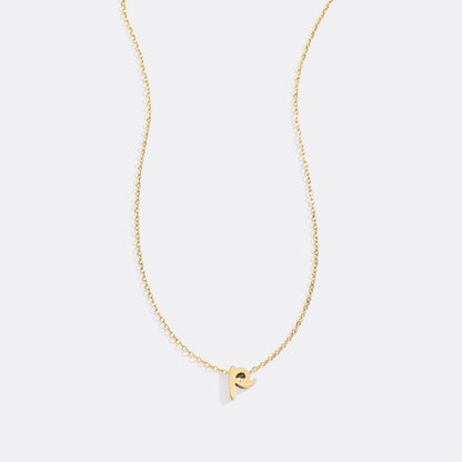 Mint & Lily Tiny Script Initial Necklace