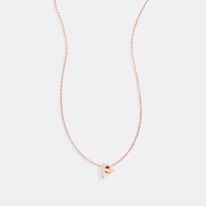 Mint & Lily Tiny Script Initial Necklace