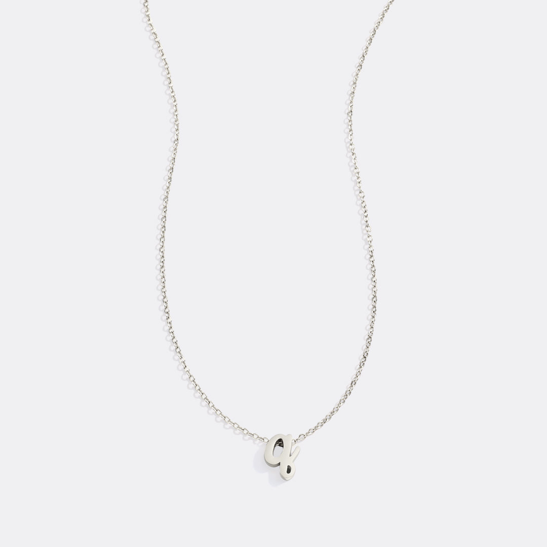Mint & Lily Tiny Script Initial Necklace