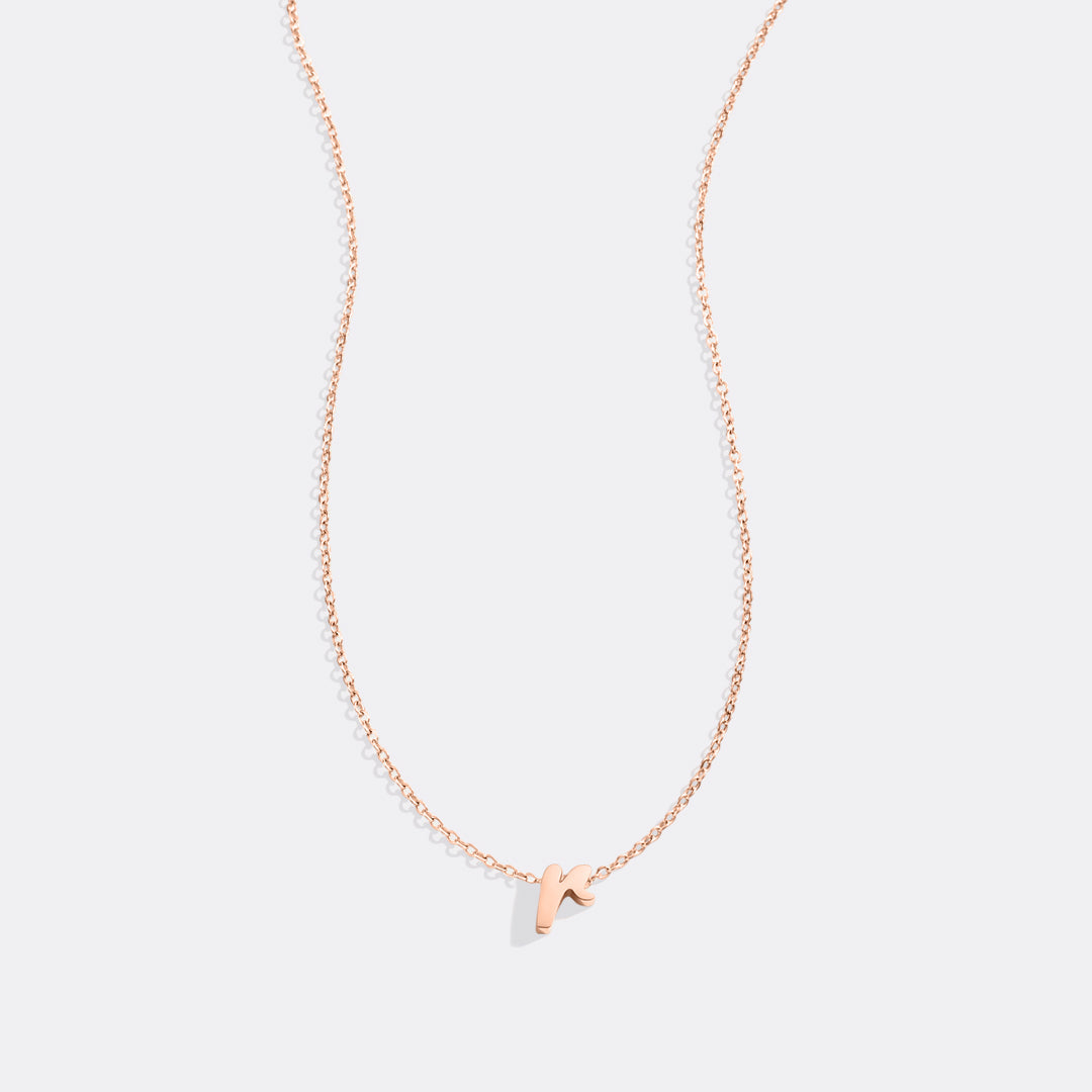 Mint & Lily Tiny Script Initial Necklace