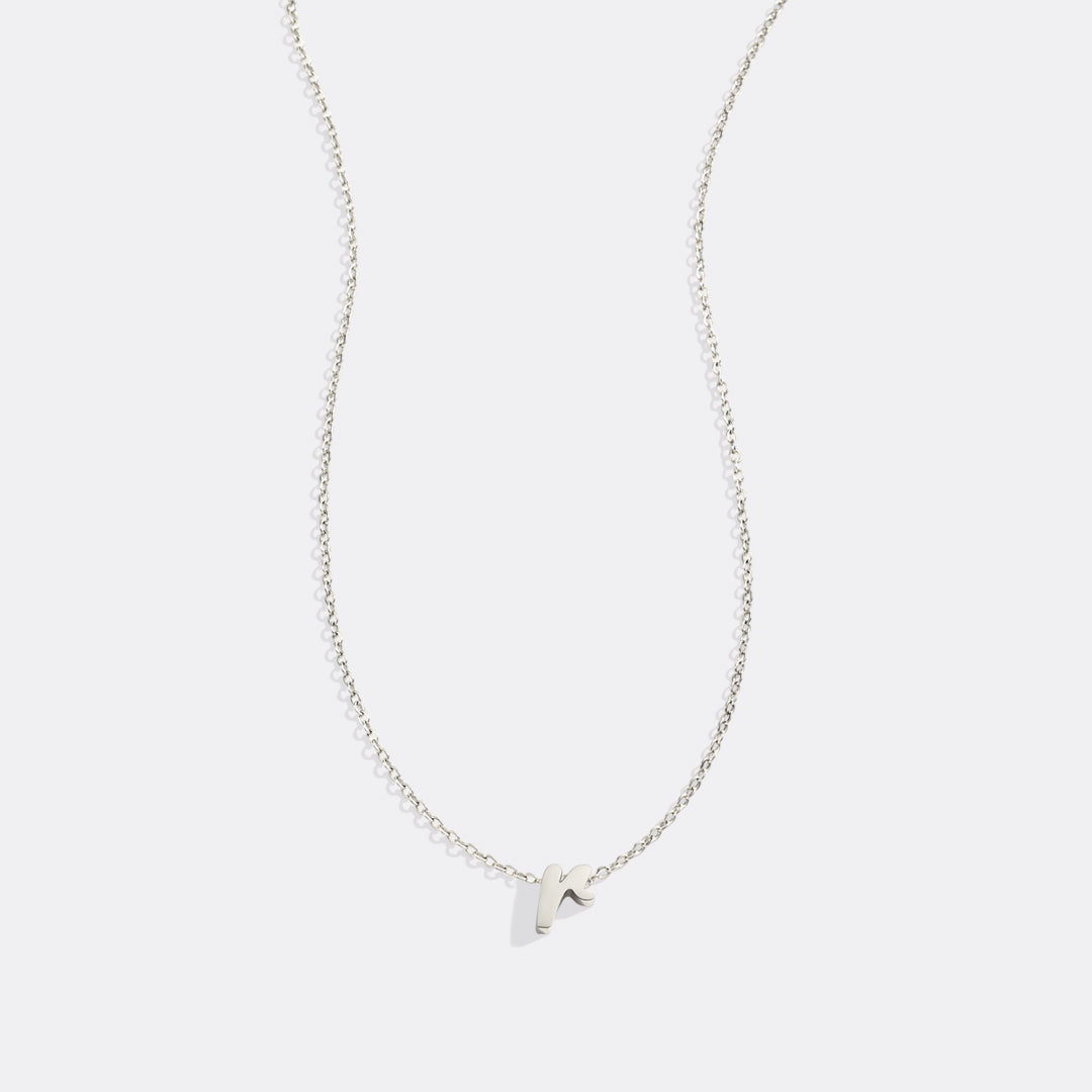Mint & Lily Tiny Script Initial Necklace