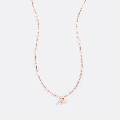 Mint & Lily Tiny Script Initial Necklace