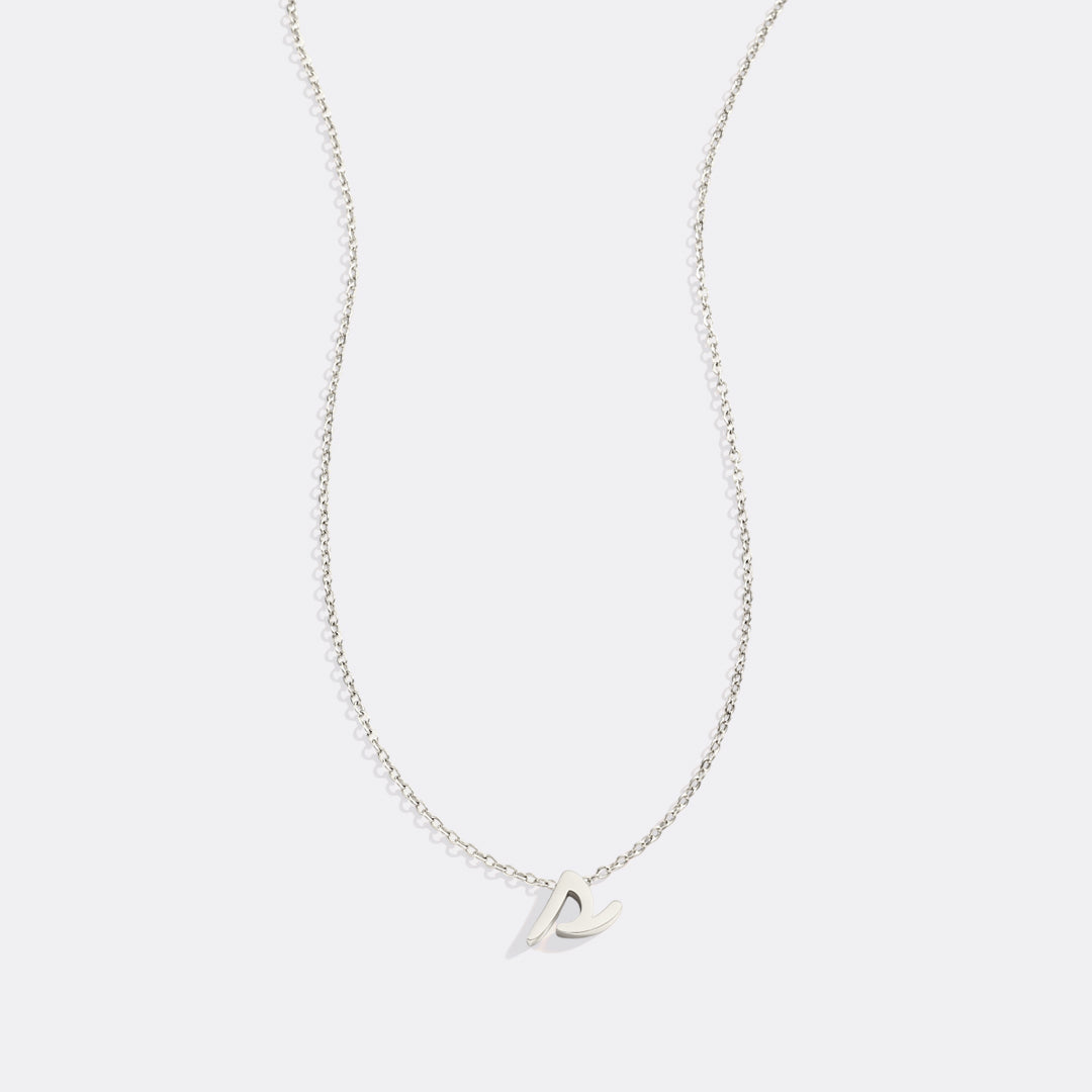 Mint & Lily Tiny Script Initial Necklace