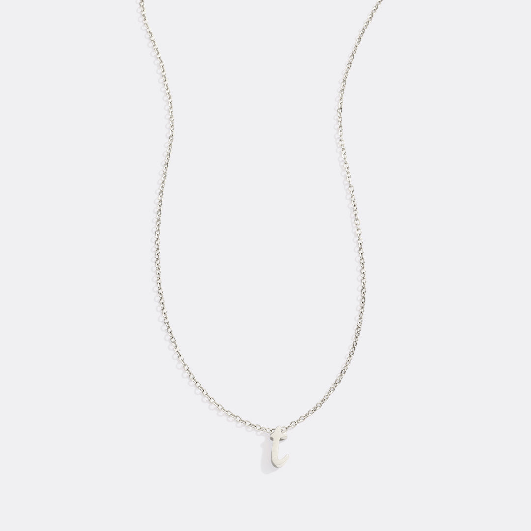 Mint & Lily Tiny Script Initial Necklace