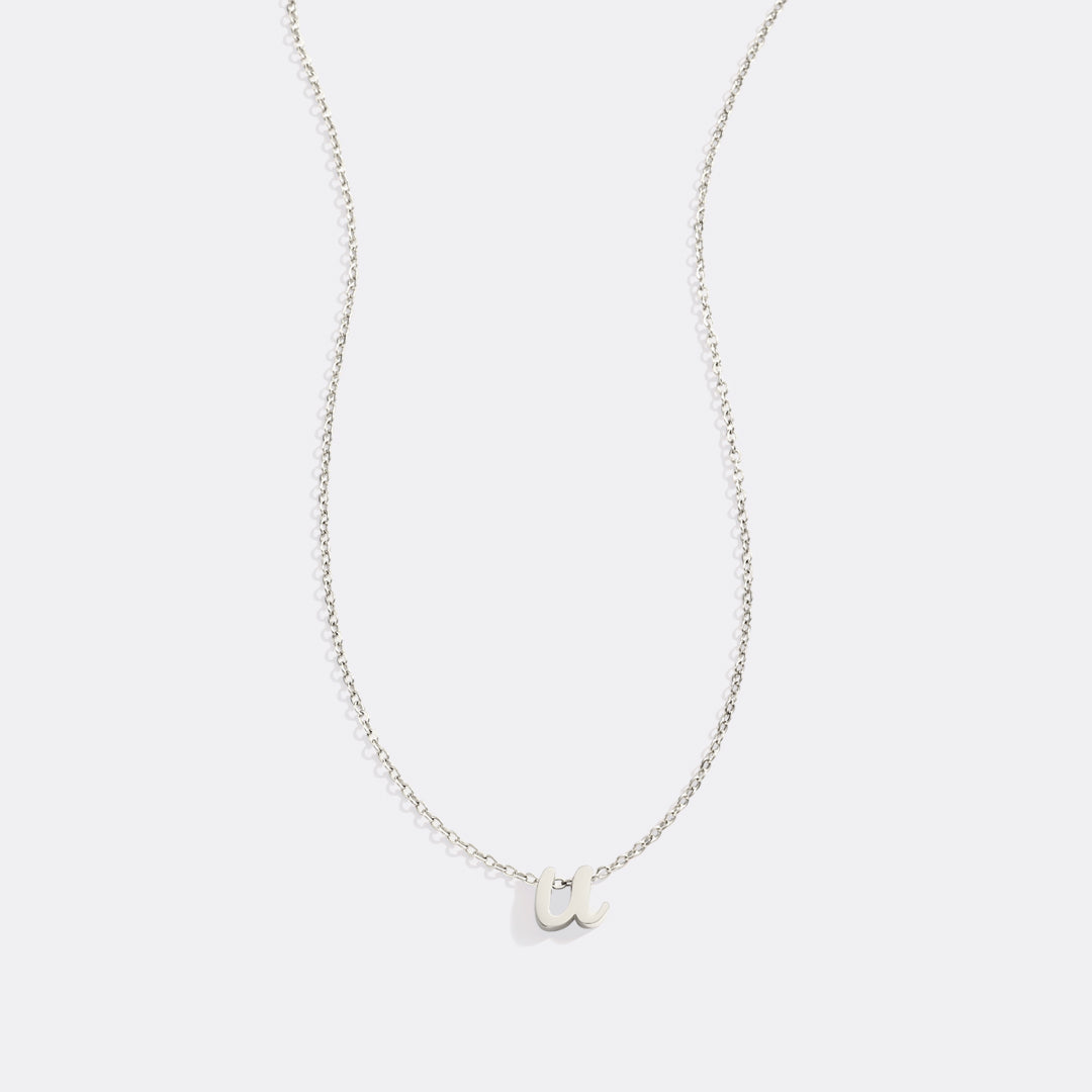 Mint & Lily Tiny Script Initial Necklace
