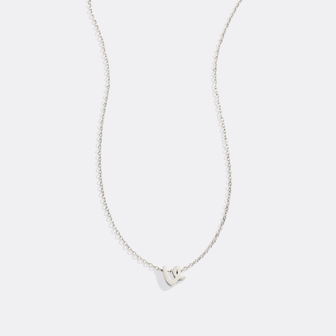 Mint & Lily Tiny Script Initial Necklace