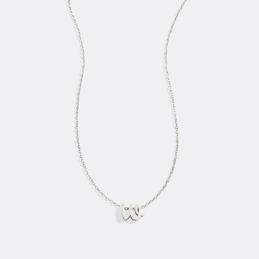 Mint & Lily Tiny Script Initial Necklace