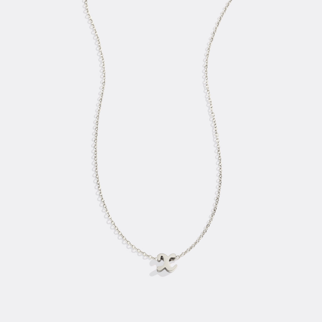Mint & Lily Tiny Script Initial Necklace