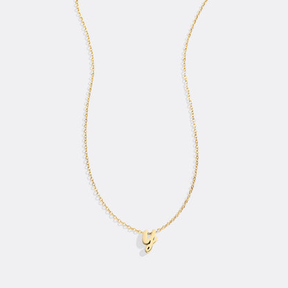 Mint & Lily Tiny Script Initial Necklace
