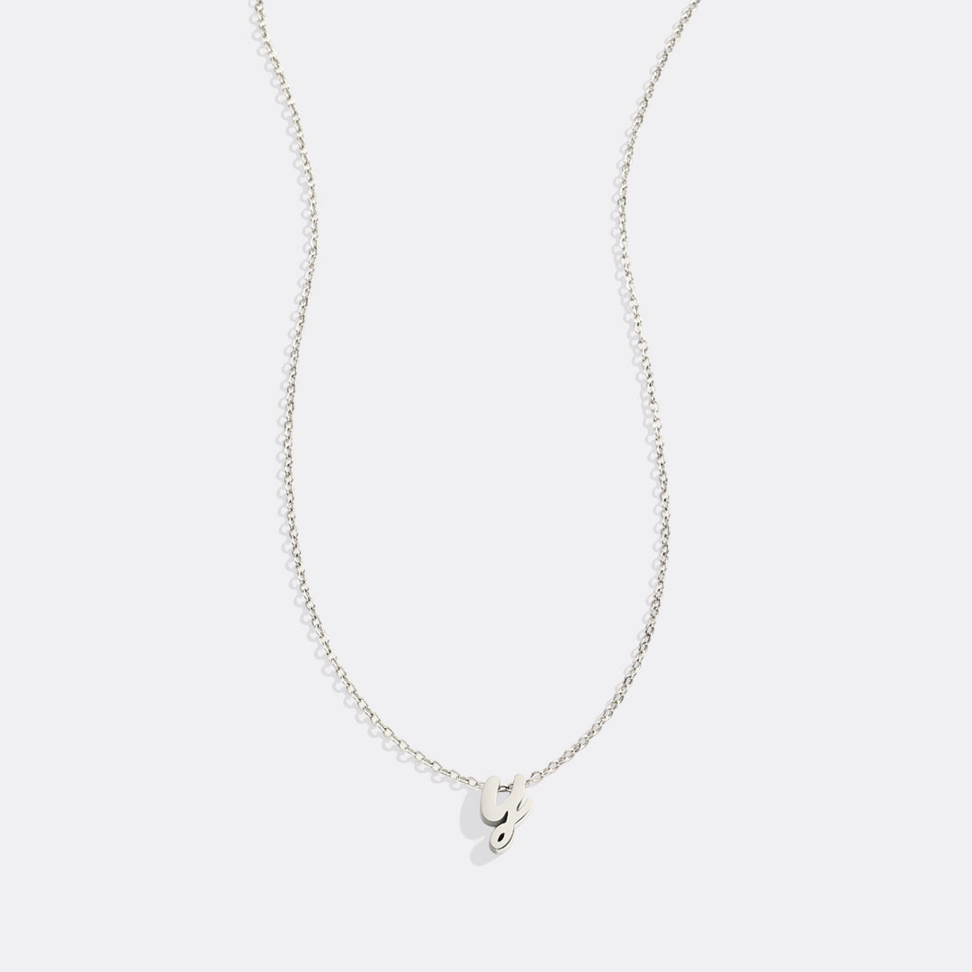 Mint & Lily Tiny Script Initial Necklace