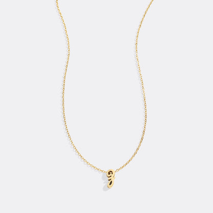 Mint & Lily Tiny Script Initial Necklace