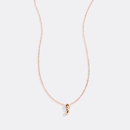 Mint & Lily Tiny Script Initial Necklace