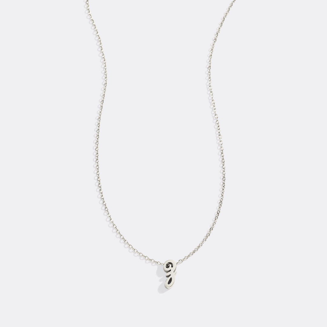Mint & Lily Tiny Script Initial Necklace