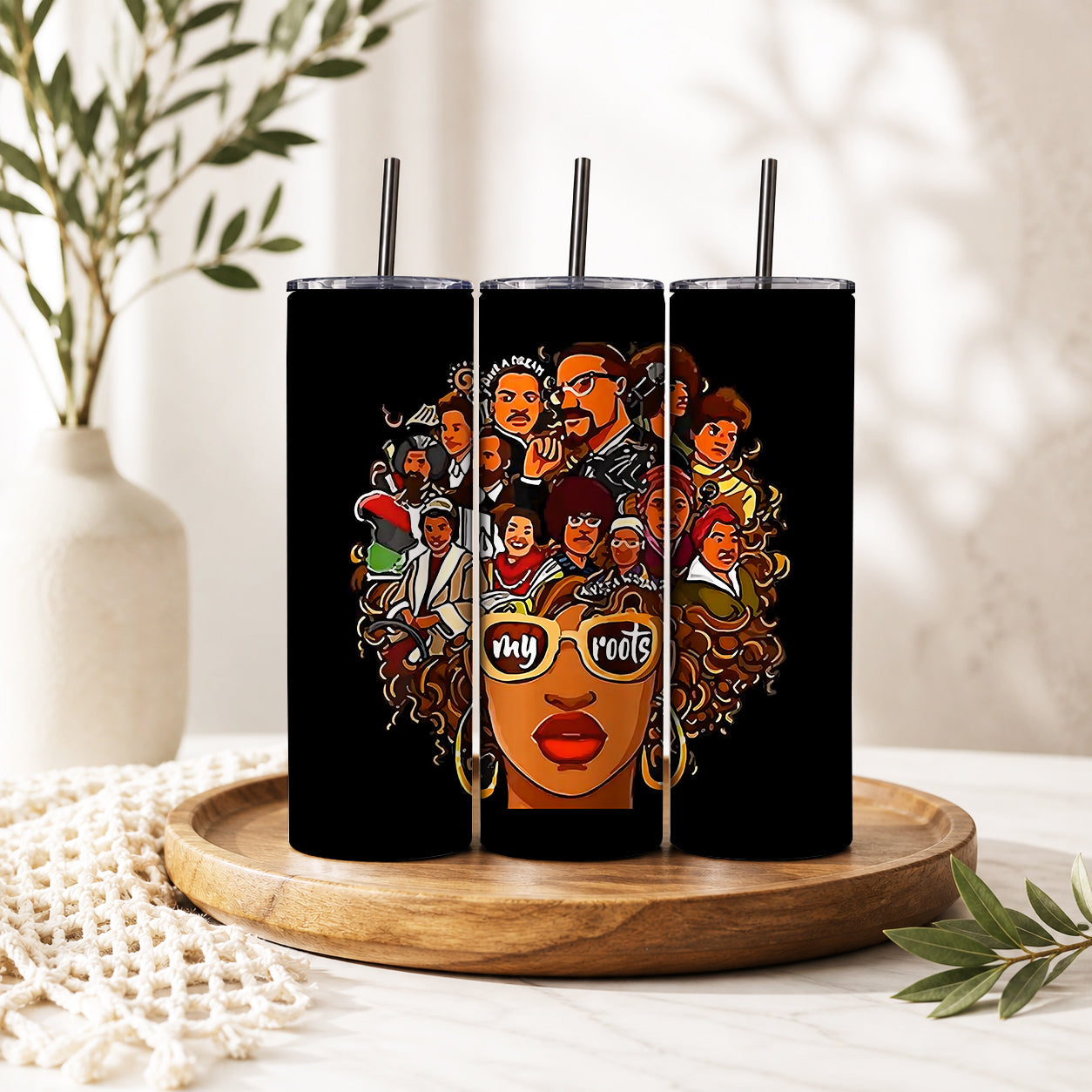 My Roots 20oz Skinny Tumbler – Black Culture Heritage Drinkware