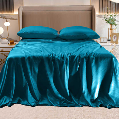Elegant Comfort Fine 4-Piece Silky Satin Sheet Set, Moody Shades