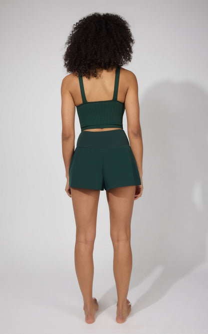 Ribbed Alamo Bra Tank & Lightstreme Crossfire Short Set