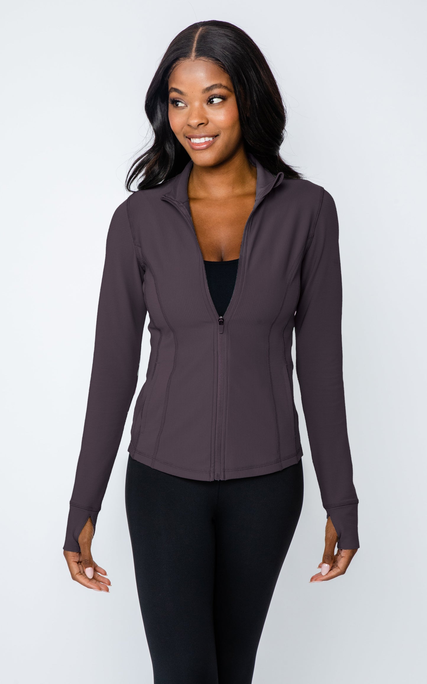 Interlink Ribbed Princess Seam Performance Jacket - Our Earthy Story
