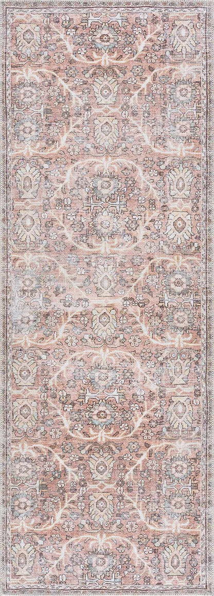Flat Pile Urpi Red Washable Rug - Clearance