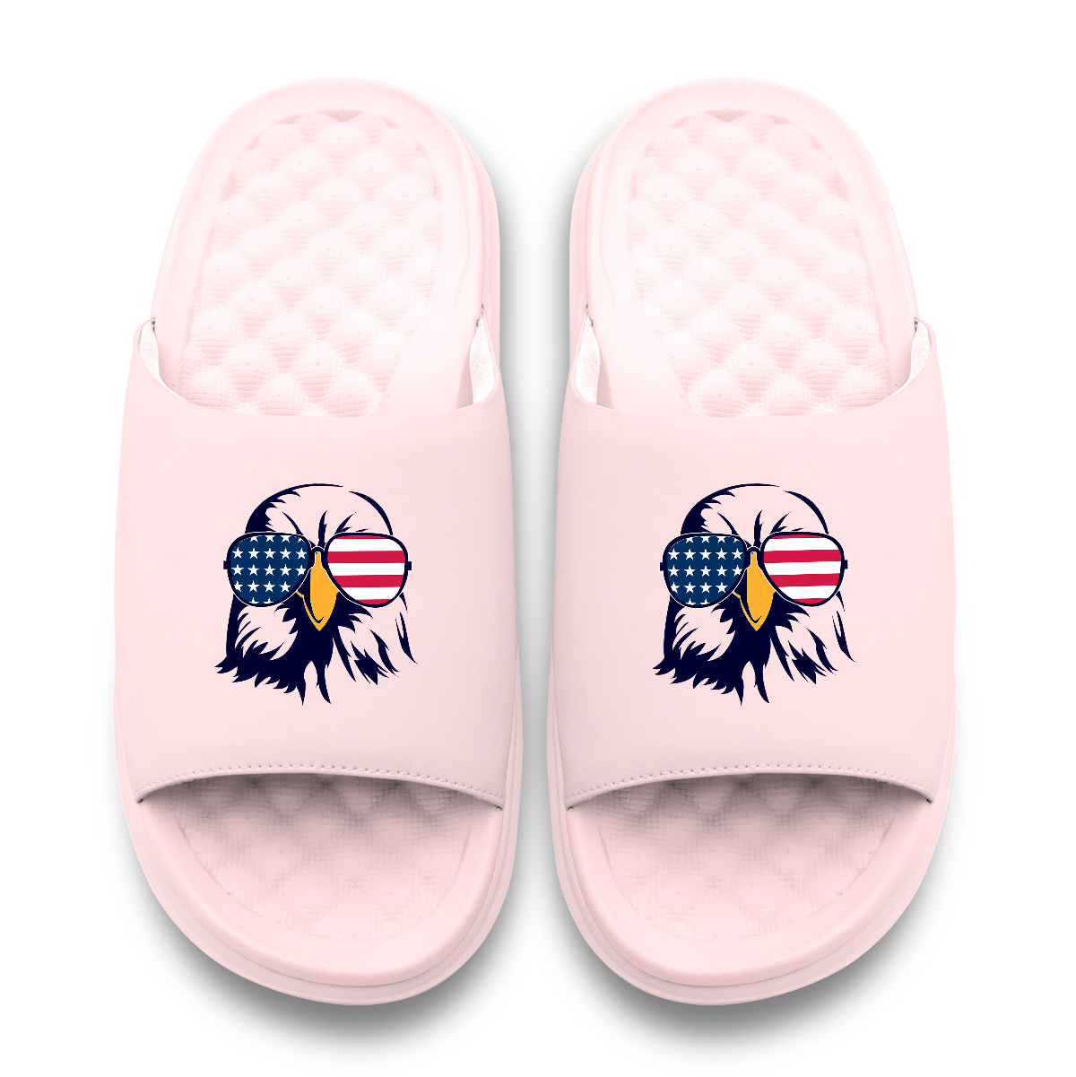 Bald Eagle Sunglasses Motive Slide Sandals