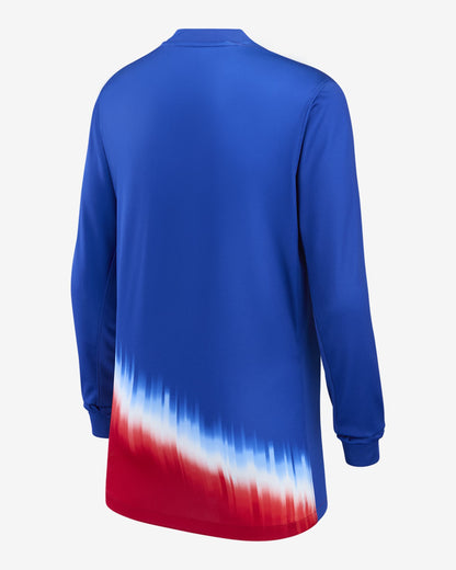 Nike Youth Usmnt 2024 Stadium Away Soccer Long-Sleeve Dri-Fit Replica Jersey Jerseys