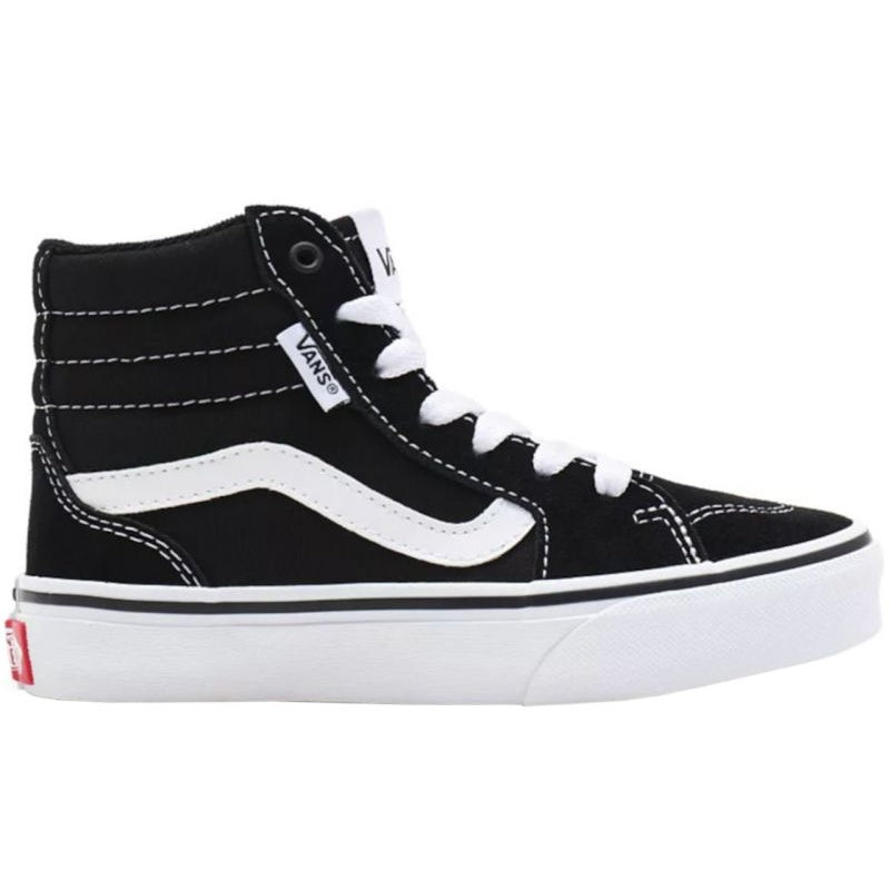 Vans Filmore Hi Big Kids' (GS) High-Top Sneakers — Black/White Suede/Canvas