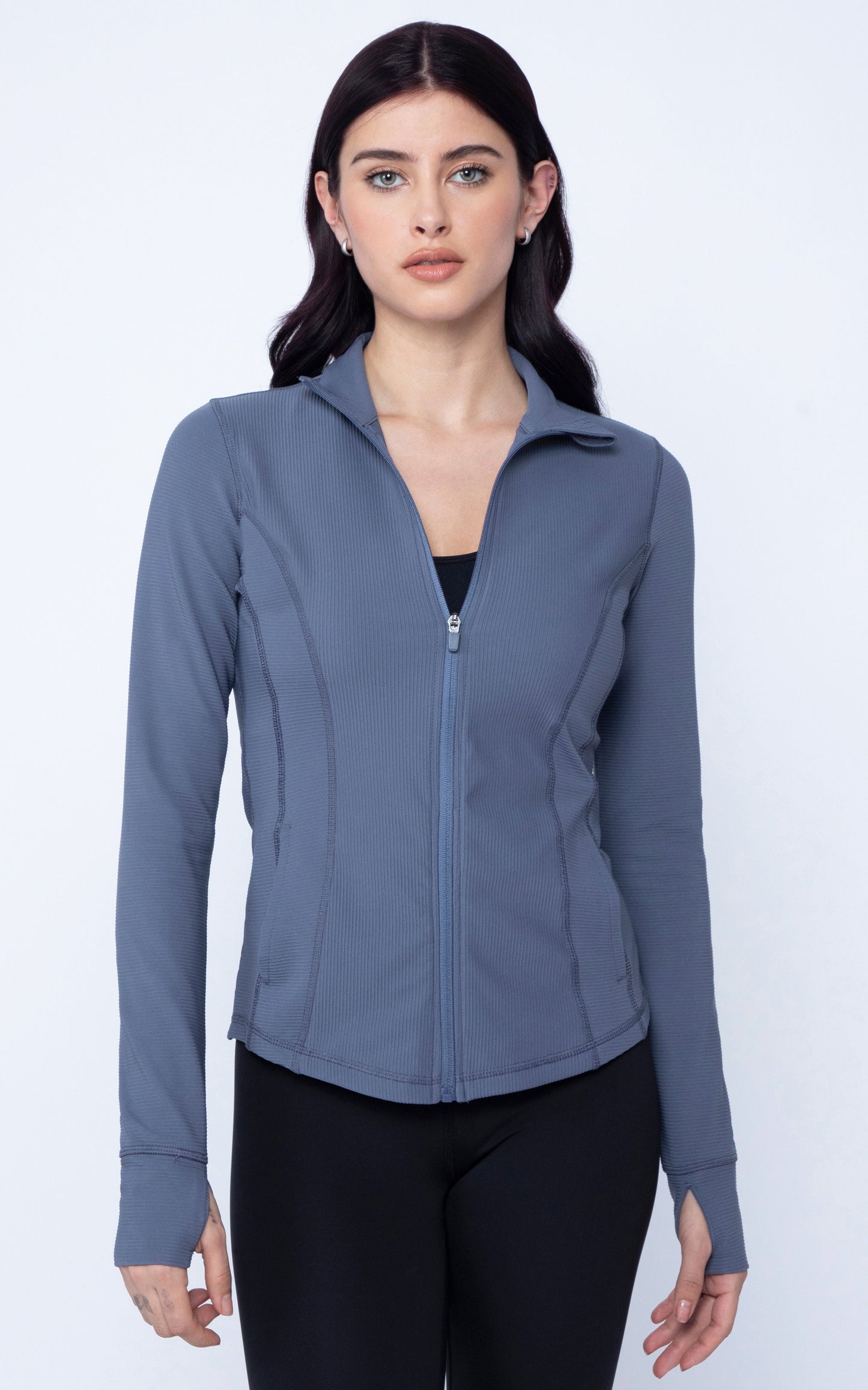 Interlink Ribbed Princess Seam Performance Jacket - Our Earthy Story