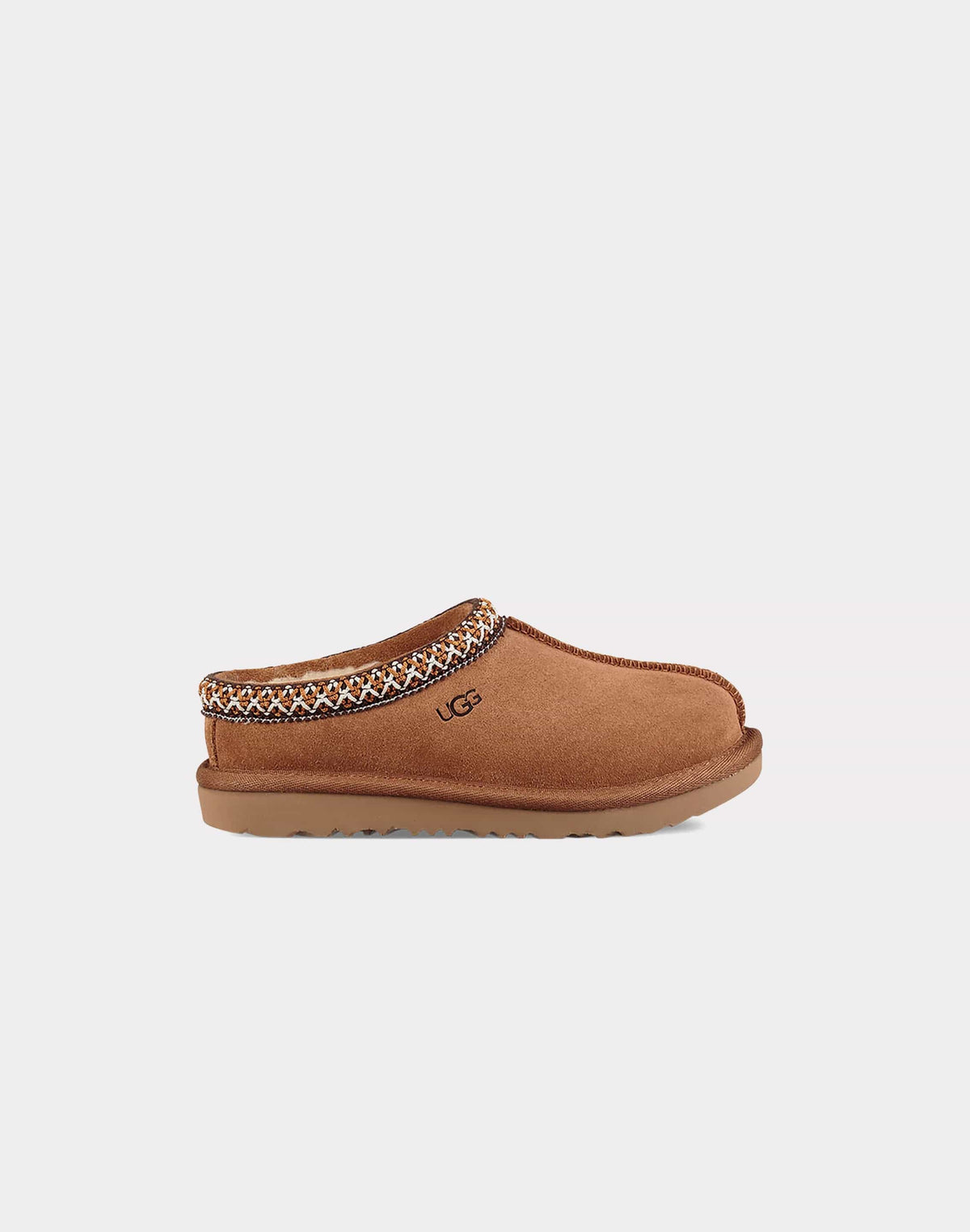 UGG Tasman Little/Big Kids' Slippers — Chestnut Suede Sheepskin