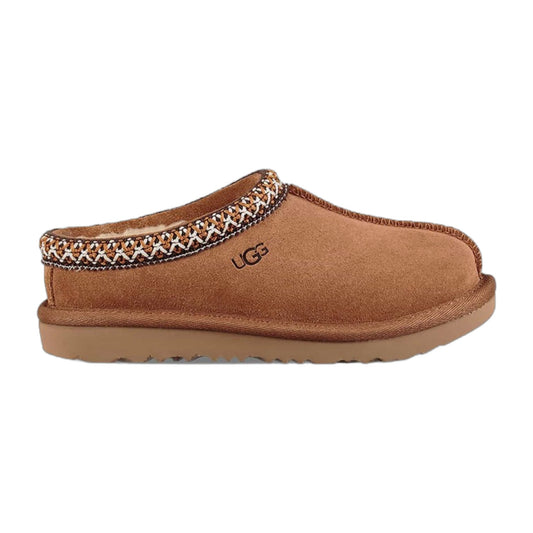 UGG Tasman Little/Big Kids' Slippers — Chestnut Suede Sheepskin
