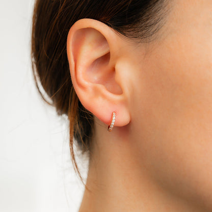 Mint & Lily Pave Huggie Hoop Earrings