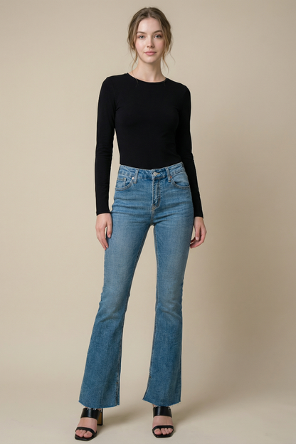 Paisley High Rise Flare Jeans