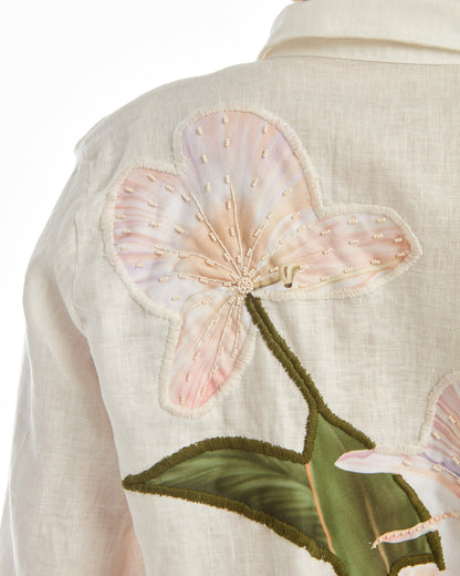 Floral Shirt White