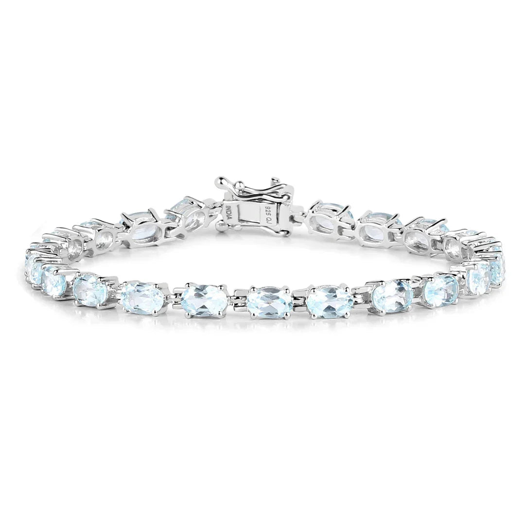 Natural Blue Topaz Bracelet