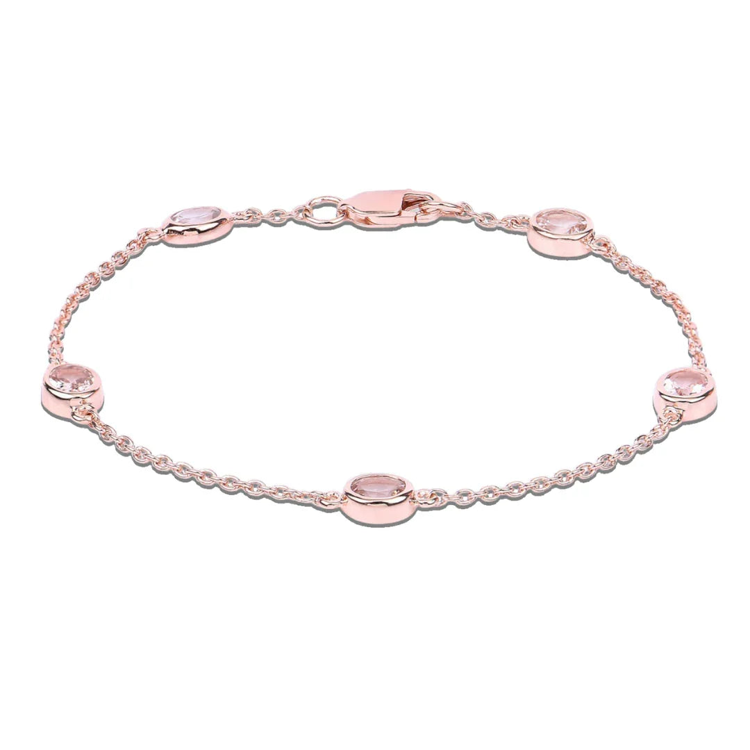 Genuine Morganite By The Yard Bracelet