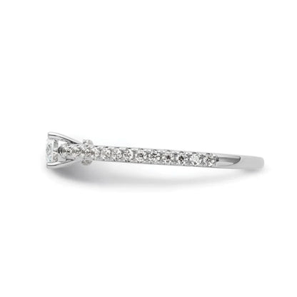 Lab Grown Diamond East-West Oval Pave Engagement Ring