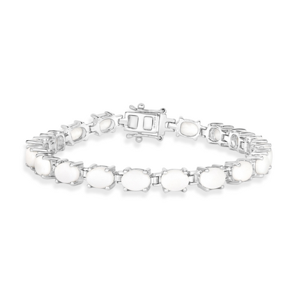 Natural Opal Tennis Bracelet