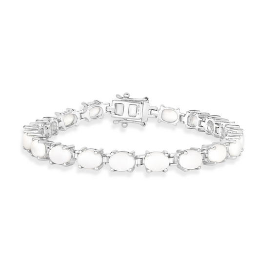 Natural Opal Tennis Bracelet
