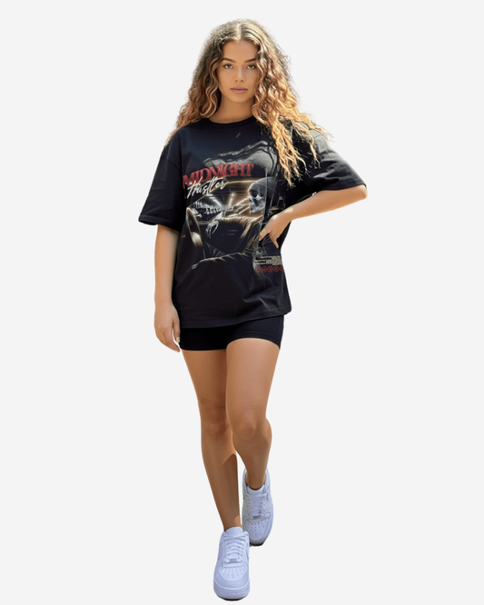 G West Racing Car Graphic Oversized Women's T-Shirt