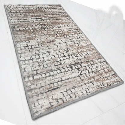 Bibb Home Washable Flannel Printed Accent Rug With Latex Back 1-2 Pack  24x36