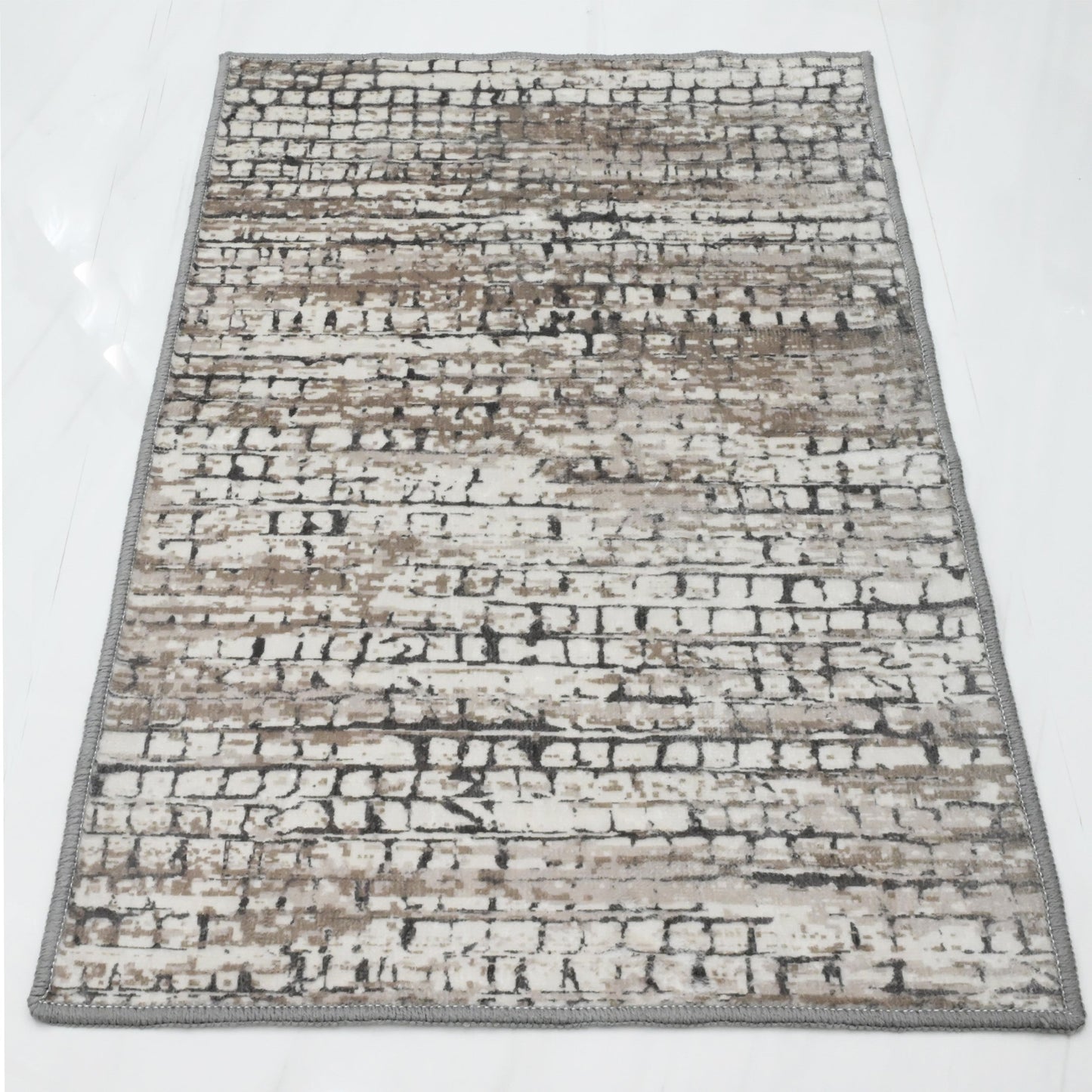 Bibb Home Washable Flannel Printed Accent Rug With Latex Back 1-2 Pack  24x36