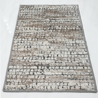 Bibb Home Washable Flannel Printed Accent Rug With Latex Back 1-2 Pack  24x36