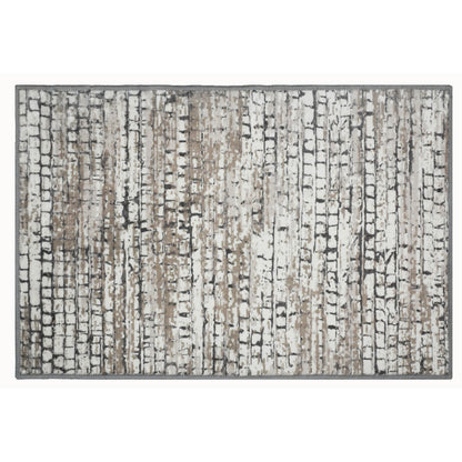 Bibb Home Washable Flannel Printed Accent Rug With Latex Back 1-2 Pack  24x36