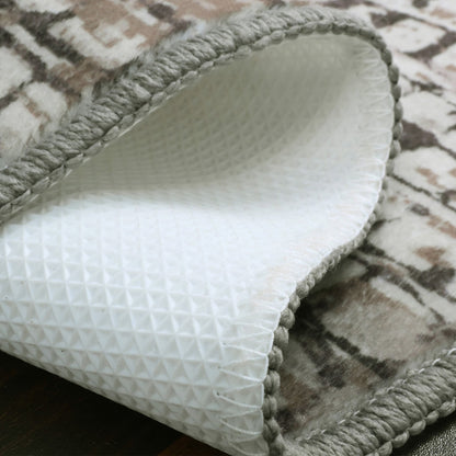 Bibb Home Washable Flannel Printed Accent Rug With Latex Back 1-2 Pack  24x36