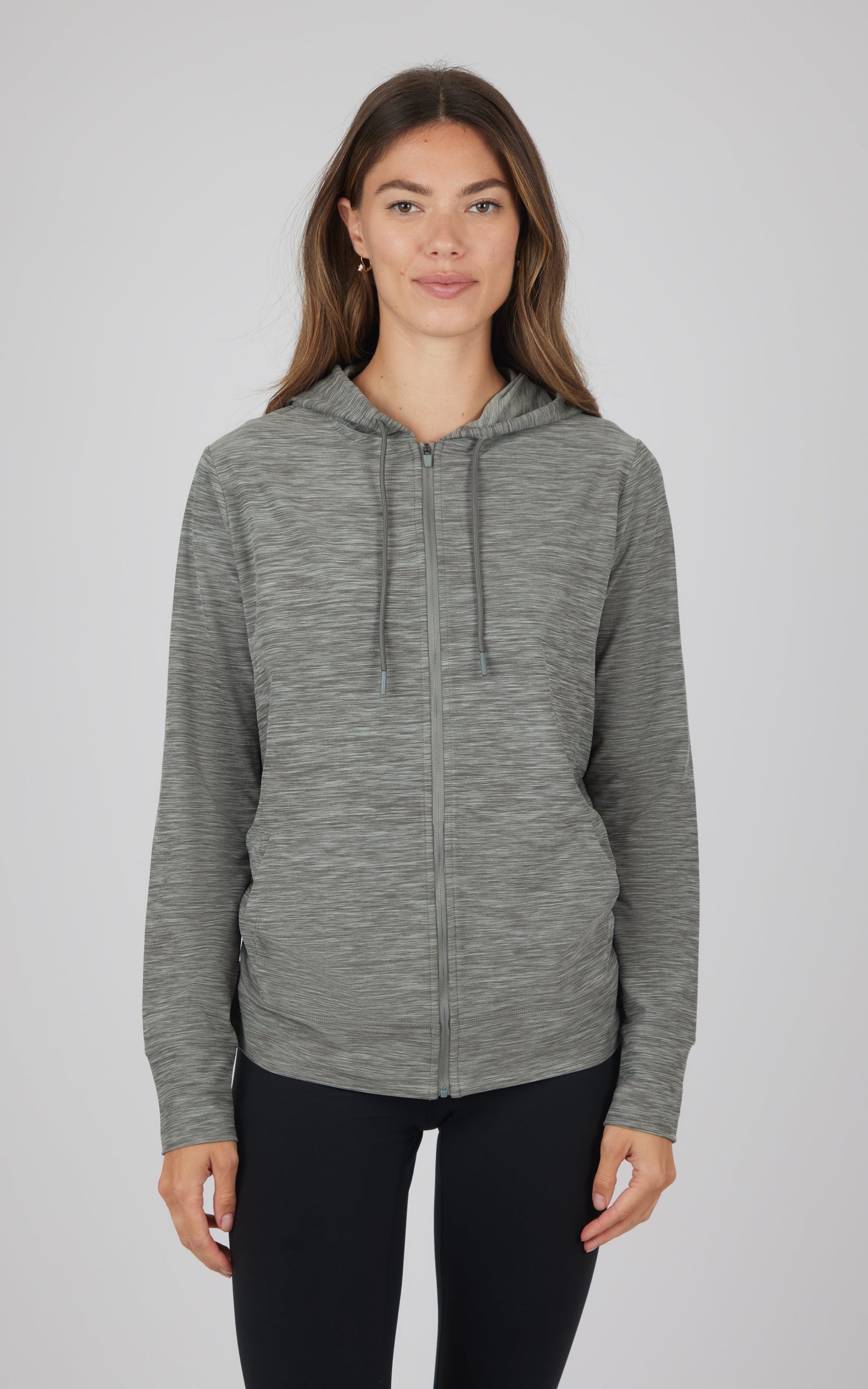 Maternity Heathered Lux Full Zip Jacket