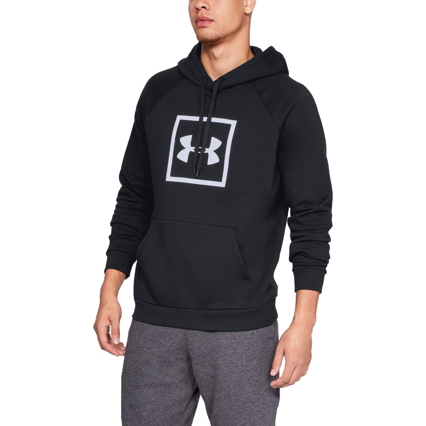 Under Armour Men's Rival Fleece Box Logo Hoodie