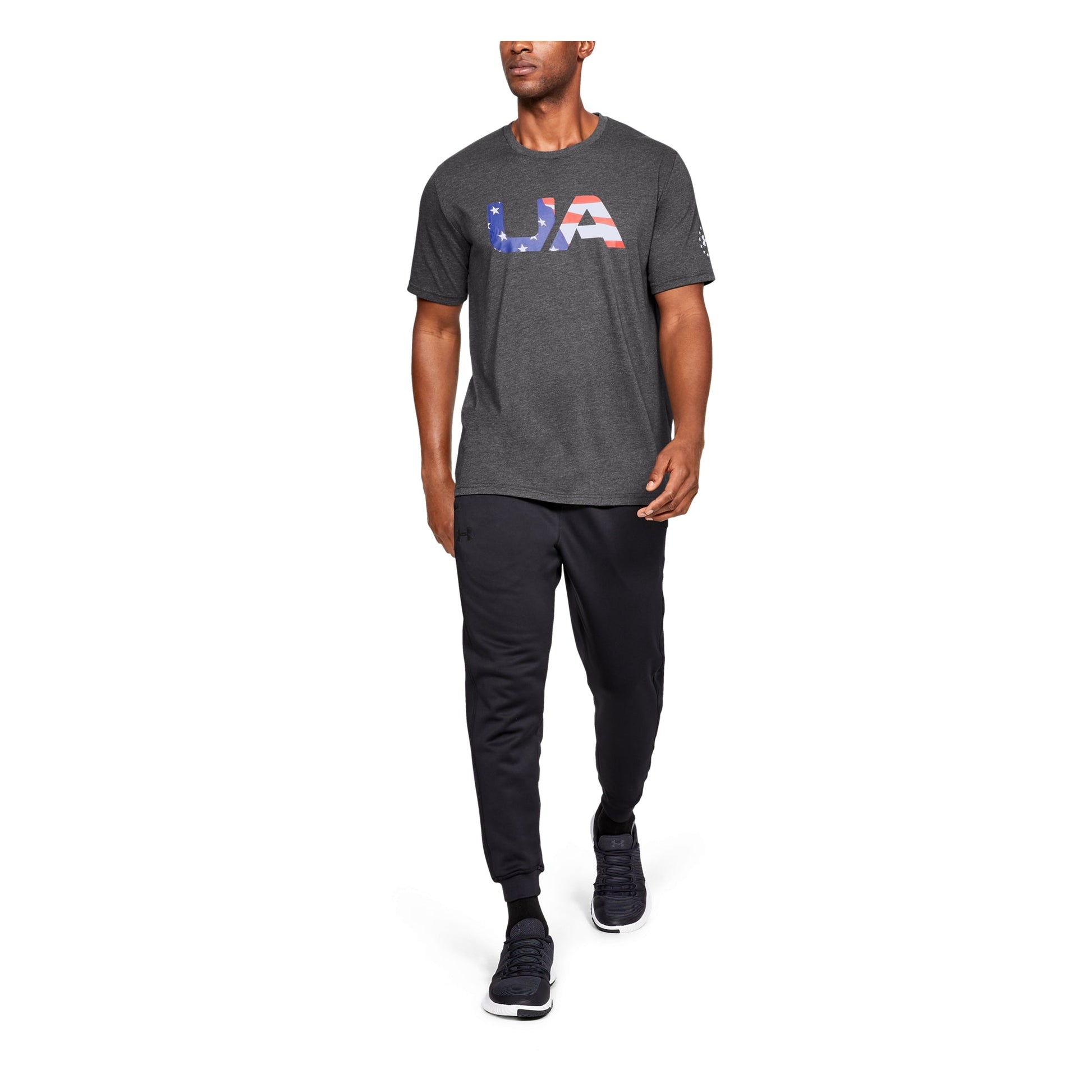 Charcoal Medium Heather-White-